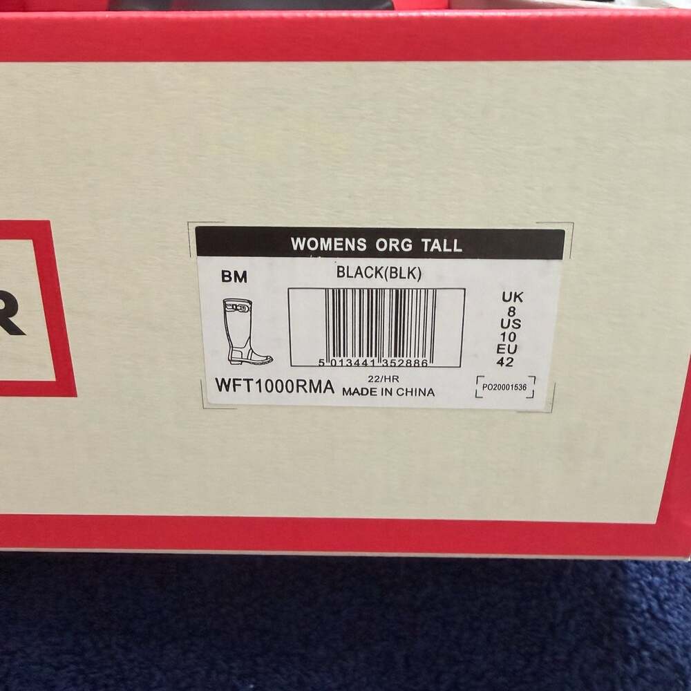 Hunter Women's Original Tall Matte Black Rain Boots WFT1000RMA Size 10 US NIB - Picture 3 of 11